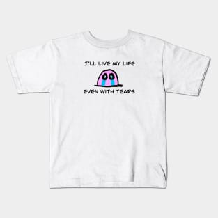 Pink Ghost Cry Kids T-Shirt